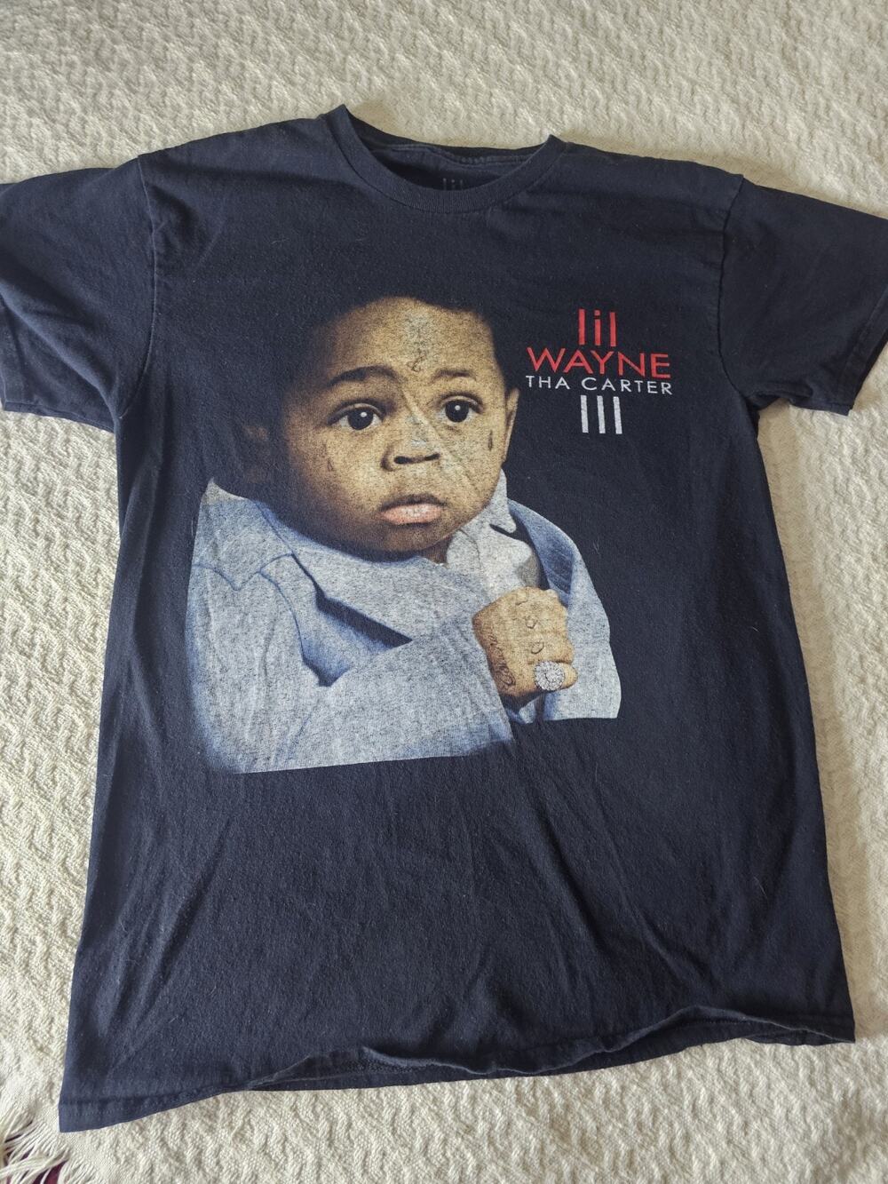 Vintage 'Tha Carter III' T Shirt Lil Wayne Black Graphic print album size S